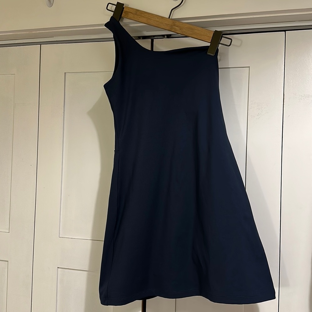 Girlfriend Collective Bianca One Shoulder Dress